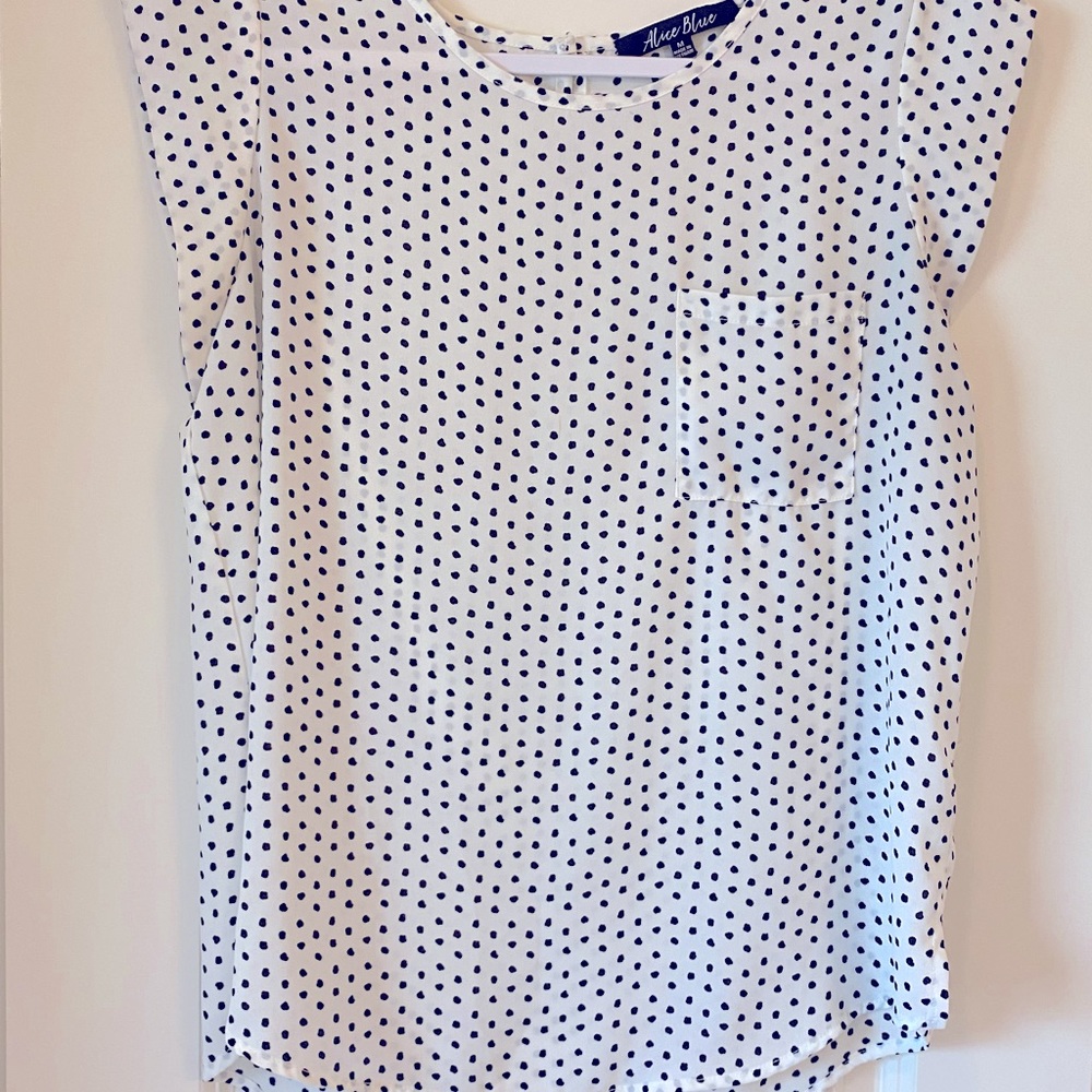 Alice blue lightweight cap sleeve top